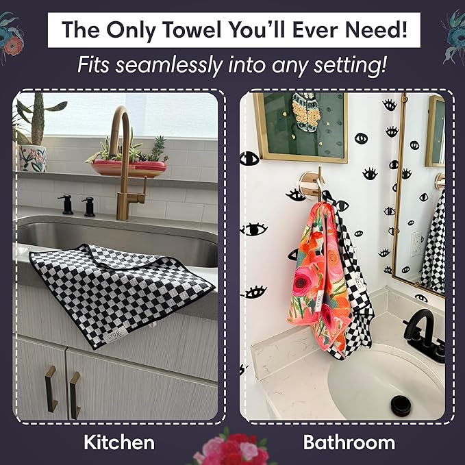 Microfiber Hand Towel & Washcloth Set of 2 - Image 3
