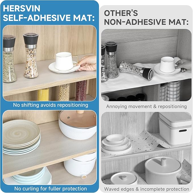 Shelf Liners 24 in x 20 ft Self-Adhesive EVA Drawer Mats, Cupboard Protector - Image 3