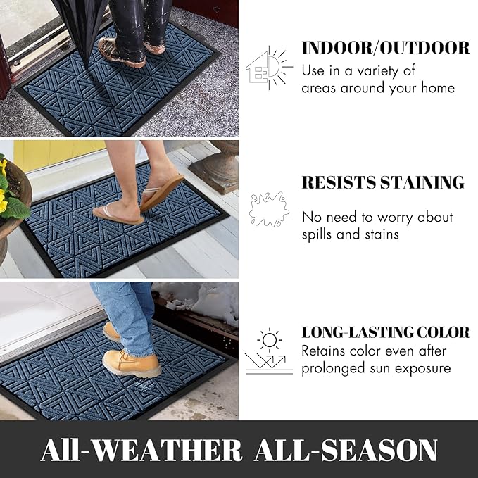 Yimobra Large Door Mat 47x24, All-Weather Waterproof Non-Slip Welcome Matt - Image 6