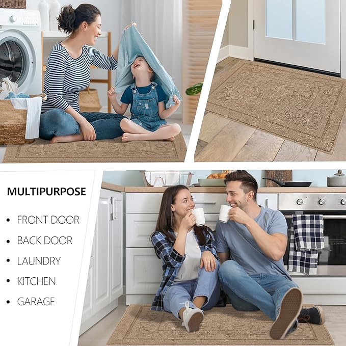 FONEYI Indoor Door Mat 32" x 48", Dirt Trapper Door Mats Non-Slip Entryway Rugs - Image 6