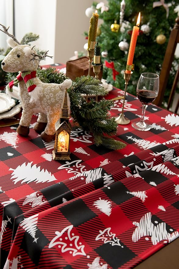 Waterproof Checkered Tablecloth Fabric - Image 7