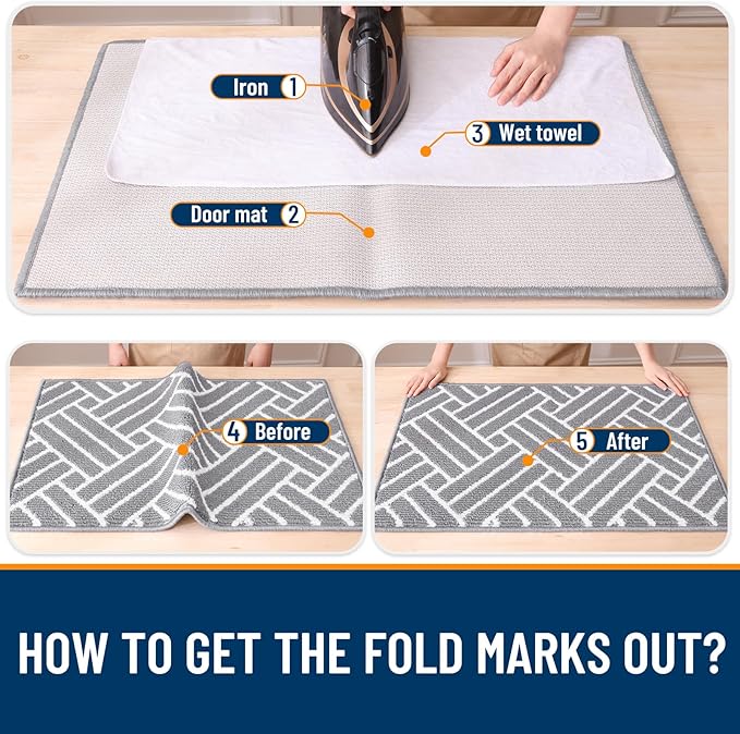 OLANLY Large Indoor Door Mat, 59x35 Inch, Dirt Resistant and Absorbent - Image 8