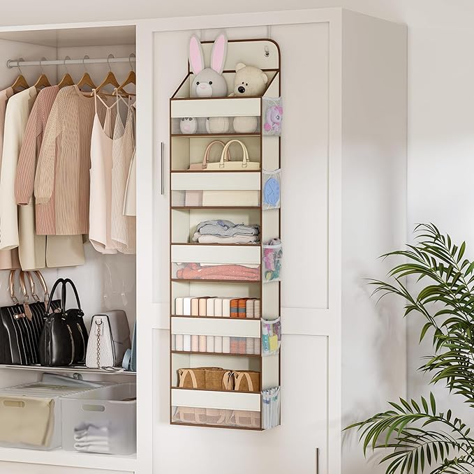 LAMU 5 Tier Over the Door Organizer Hanging, 5 Large Pockets and 10 Side - Image 9