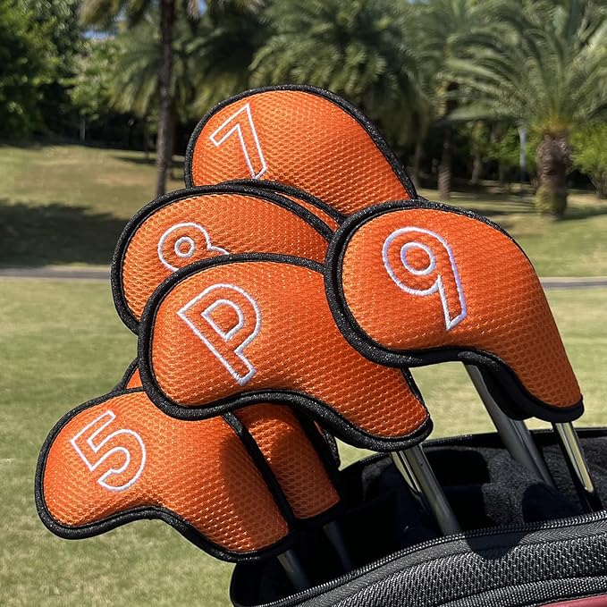 Montela Golf Iron Covers, Golf Iron Head Covers Mesh Golf Iron Covers Set 10pcs - Image 8