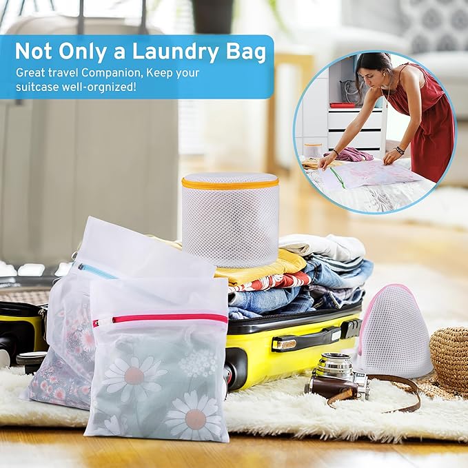7 Pcs 7 Size Mesh Laundry Bags for Delicates - Image 9