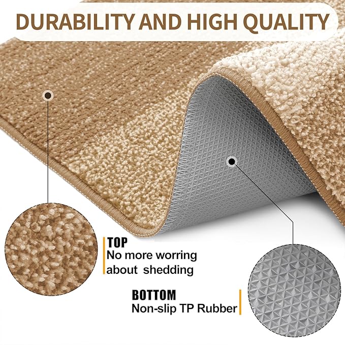 Kitinjoy Indoor Outdoor Door Mat, 30x17 Non-Slip Absorbent Dirt Trapper - Image 3