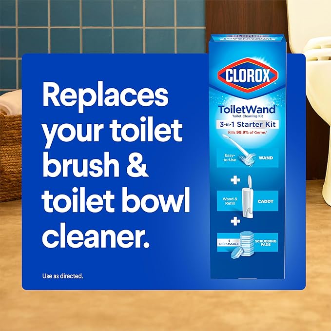 CLOROX ToiletWand Toilet Bowl Cleaner- Toilet Brush, Storage Caddy and 16 - Image 7