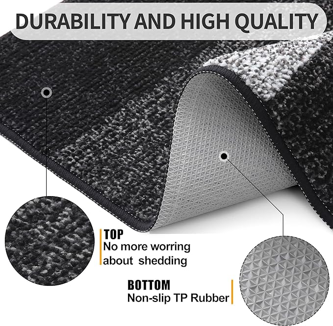 Kitinjoy Indoor Outdoor Door Mat, 30x17 Non-Slip Absorbent Dirt Trapper - Image 3