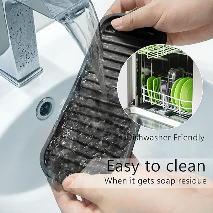 Silicone Sponge Holder Kitchen Sink Organizer Tray Dish Caddy Soap Dispenser - Image 4