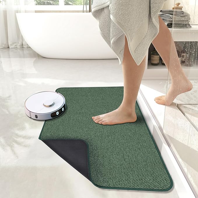 Bath Mat, Ultra Thin Bathroom Rugs, Rubber Bath Mats - Image 2