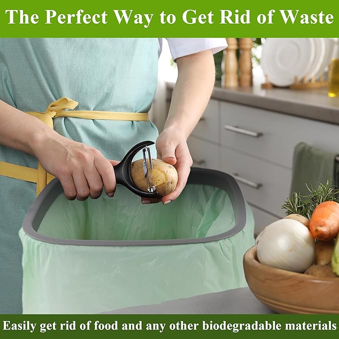 C Crystal Lemon 50 Count Biodegradable Kitchen Food Waste Bags - Image 7