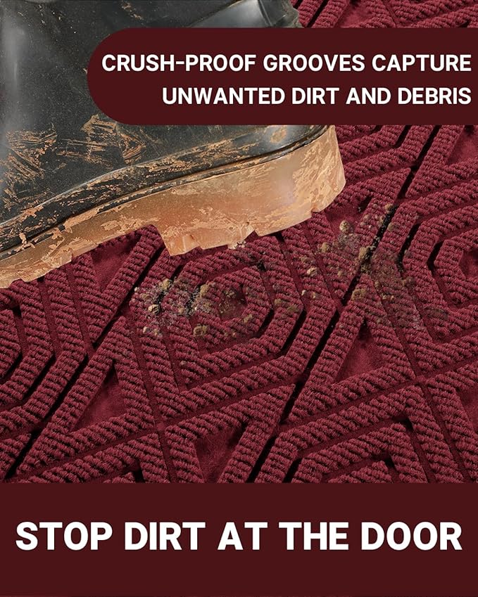 Yimobra Door Mat, Outdoor Indoor Entrance Welcome Mat, Heavy Entry Front Door - Image 3
