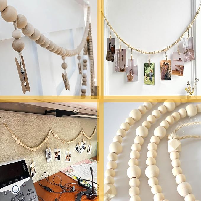 4 Feet Wooden Beads Garland - Image 5