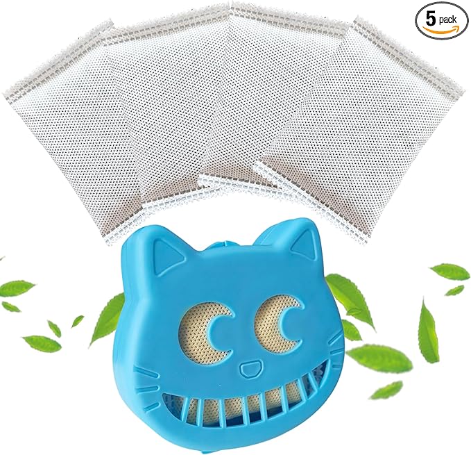 Unscented Cat Litter Box Deodorizer Kit Stick-On Activated Carbon Odor by Home