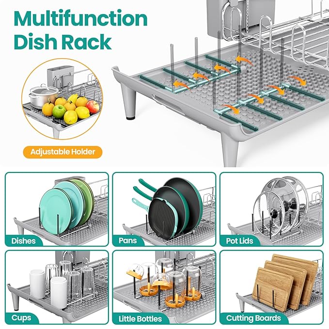 Expandable Dish Drying Rack, Foldable Dish Rack - Image 3