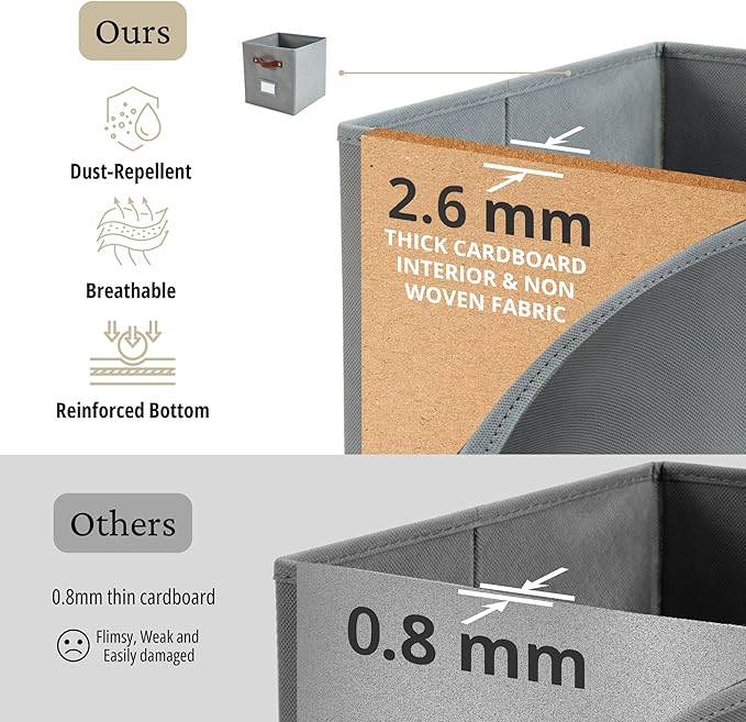 DECOMOMO Storage Cubes, Fabric Organizer Bins - Image 5