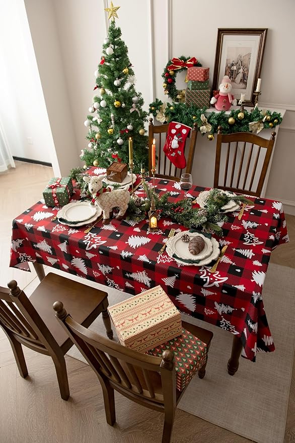 Waterproof Checkered Tablecloth Fabric - Image 2