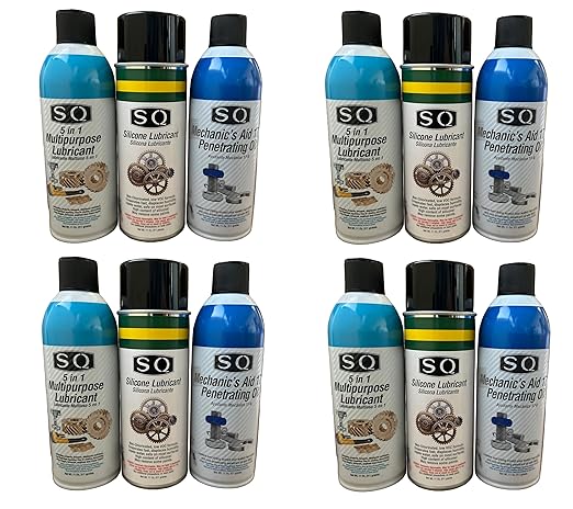 SQ Lubricant Combo, SQ Mechanic's Aid 17-6 Penetrating Catalist, 5 in 1 by Unknown