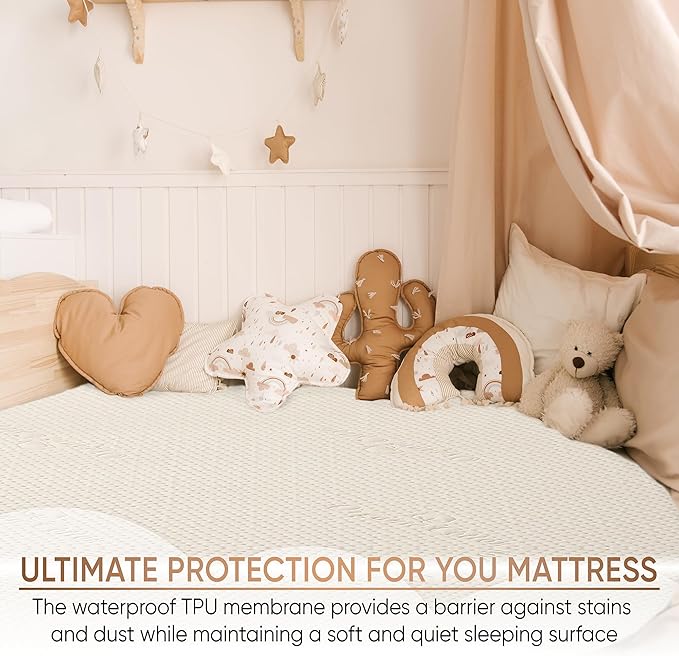 Luxury Waterproof Organic Mattress Protector Twin - Image 6