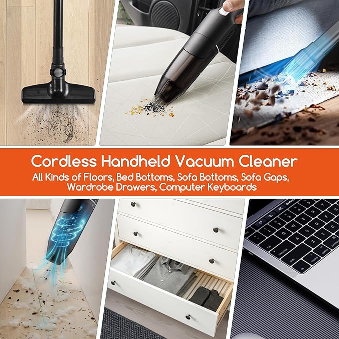 Cordless Stick/Handheld Vacuum Cleaner, 10-17Kpa 2-Level Powerful Suction - Image 5