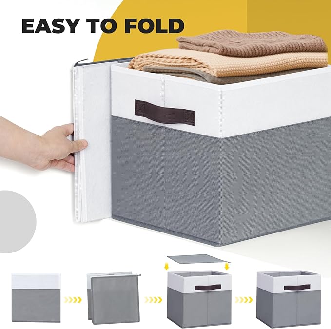 Criusia Large Storage Cubes -6 Set Closet Organizers Bins - Image 7