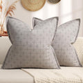 Pillow Covers 26x26 Set of 2 Soft Polyester Textured Pillow Covers by ZWJD