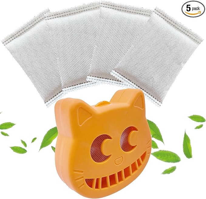 Unscented Cat Litter Box Deodorizer Kit Stick-On Activated Carbon Odor by Home