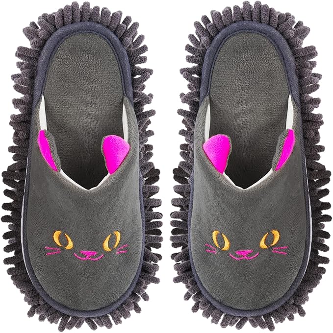 Warm Microfiber Slippers Floor Dust Dirt Hair Mop Slippers Shoes Anti-slip by frjjthchy