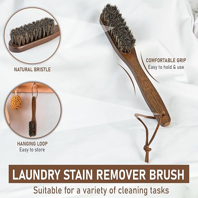 Takavu Horsehair Laundry Stain Brush Set - Image 3