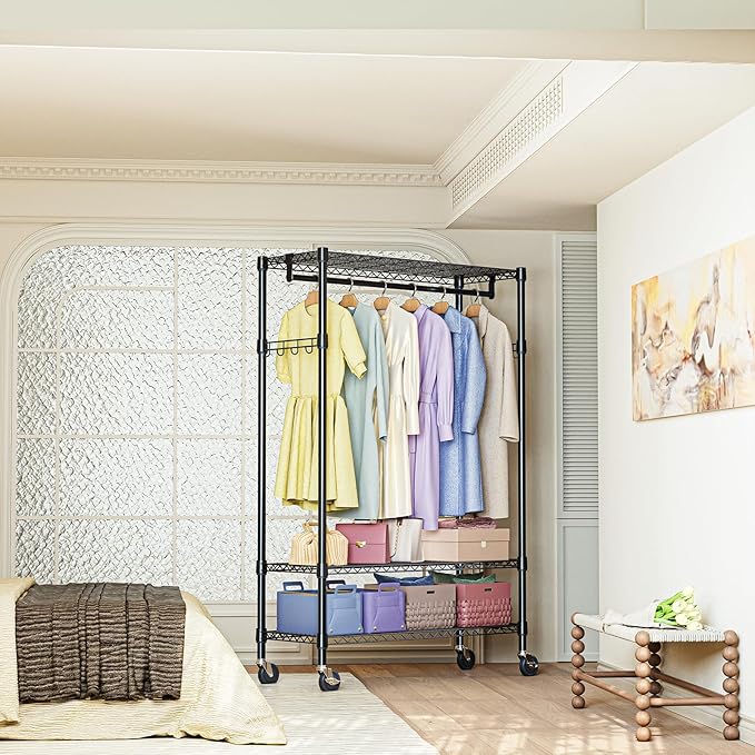 IZEUK Heavy Duty Rolling Garment Rack - Image 6