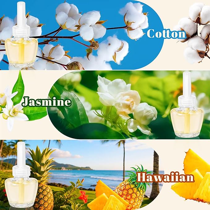 Plug-in Air Freshener Starter Kit, 1 Warmer and 9 Essential Oil Refills - Image 4