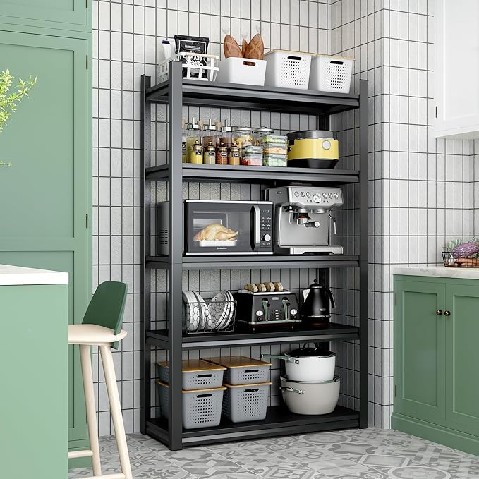 63" H Heavy Duty Garage Shelving, Metal Storage Shelves, Adjustable 5 Tier - Image 7
