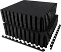 AIRHOP 0.56in Thick 96 Sq Ft Exercise Equipment Mats, 24 Tiles Upgraded Rubber by Airhop