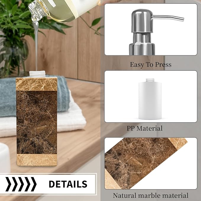 Marble Soap Dispenser, Amaauto Lotion&Hand Soap Dispenser - Image 5