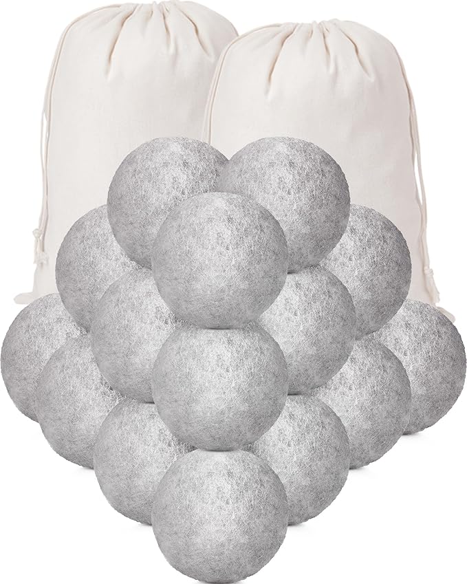 Kenning 26 Pieces Wool Dryer Balls Set, 24 Reusable Dryer Balls by Kenning