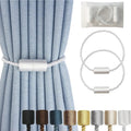 Magnetic Curtain Tiebacks 2 Pack White Rope Tieback Curtains Holders by CURTAINTIEBACKS