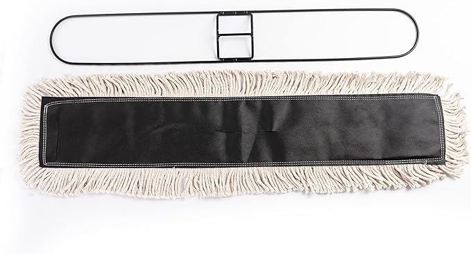 Matthew Cleaning 36'' High Strength Disposable Dust Mop Cotton Cut-end Yarn Mop - Image 3