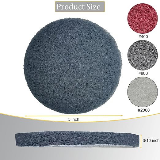 15 PCS 5 Inch Hoop and Loop Multipurpose Scrubber Scouring Pads - Image 2