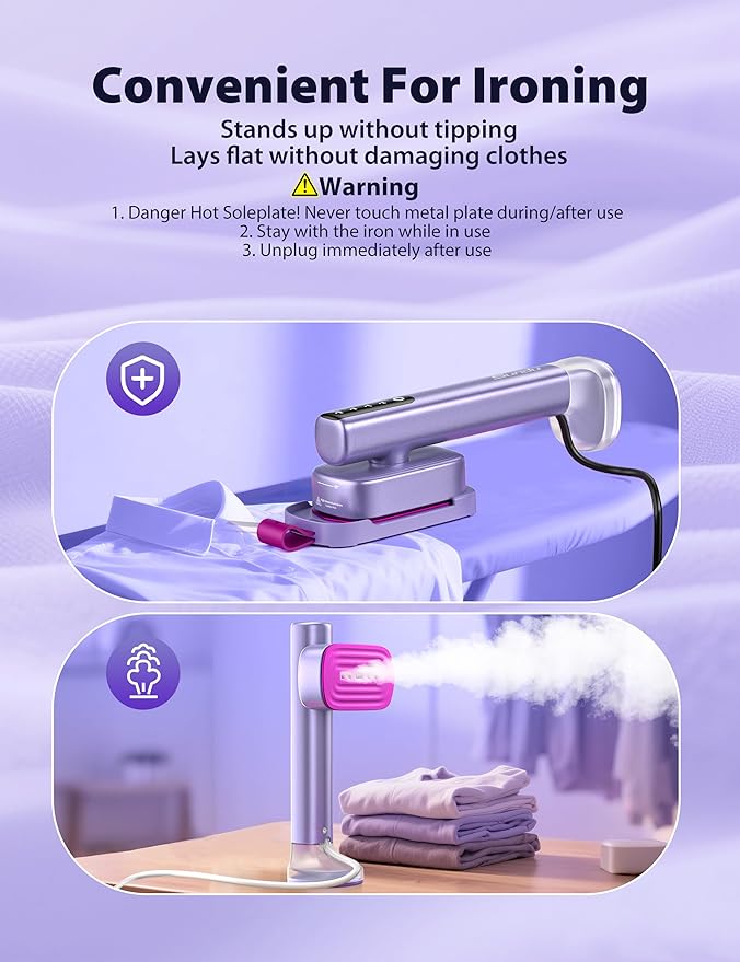 Sundu Steamer for Clothes, 15s Fast Heat-up Handheld Garment Steamer, 35mins - Image 6