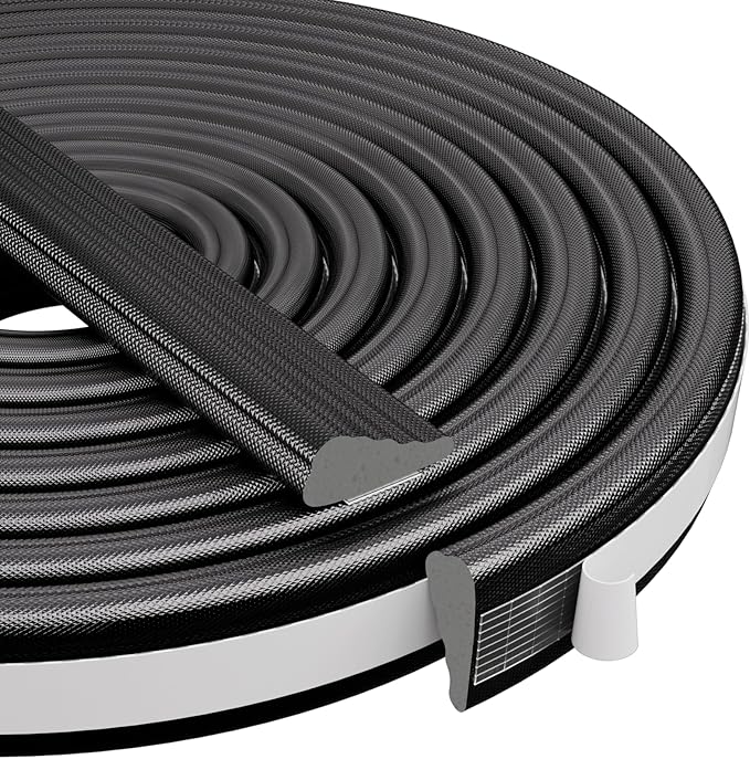 Wedge-Shape Window Weather Stripping Door Frame Seal Strip 118” White, Upgrade by KNEELISA