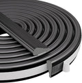 Wedge-Shape Window Weather Stripping Door Frame Seal Strip 3Pcs×196" Black by KNEELISA