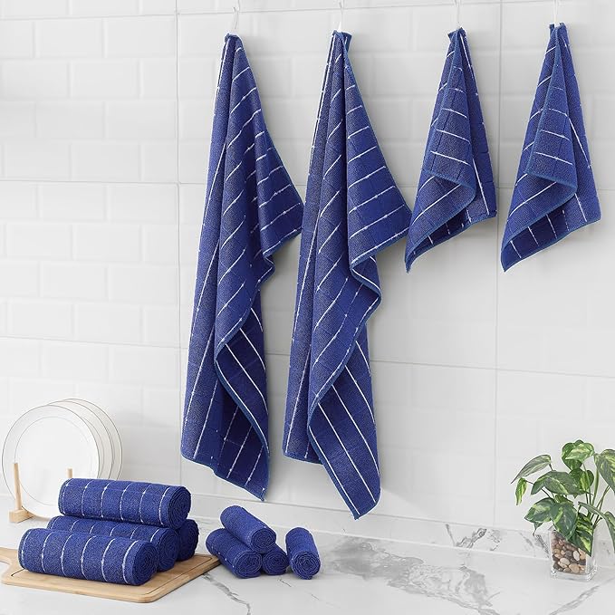 Homaxy Microfiber Kitchen Towels and Dishcloths Set, 16 Pack Soft and Absorbent - Image 8