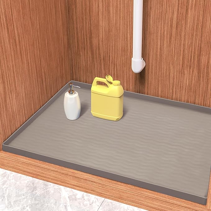 URMONA Waterproof Silicone Under Sink Mat 16'' x 10'' Shelf Liner by URMONA