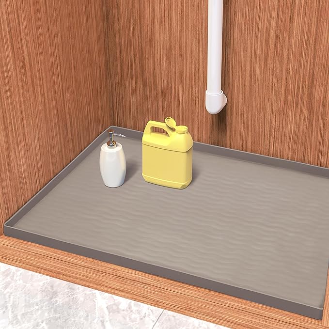 URMONA Waterproof Silicone Under Sink Mat 22'' x 14'' Shelf Liner by URMONA
