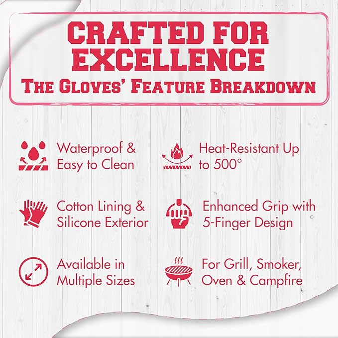 KITCHEN PERFECTION Silicone Smoker Oven Gloves - Image 6