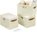 Large 3-Pack Foldable Fabric Storage Bins by Bagnizer