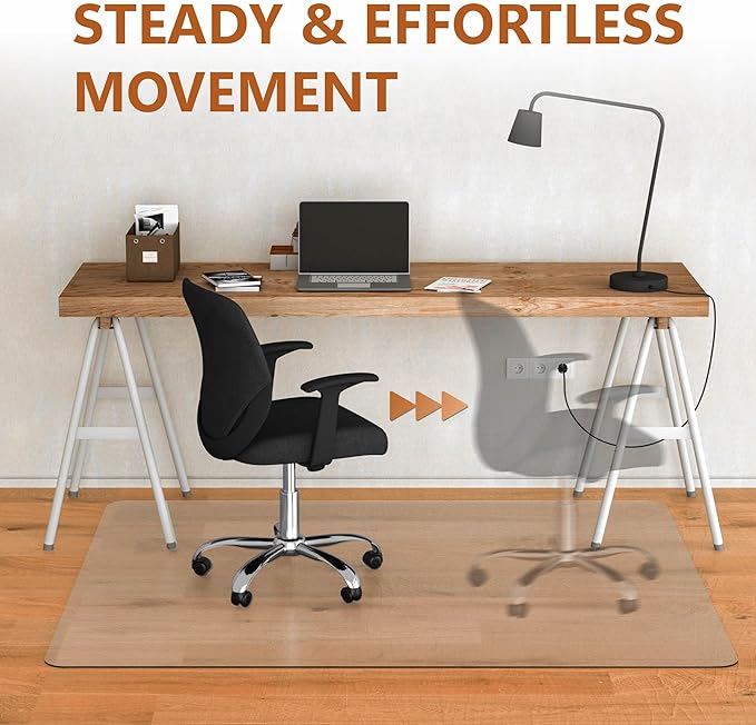Large Office Chair Mat for Hardwood Floor- 48'' x 60'' Clear Chair Mat for Hard - Image 6
