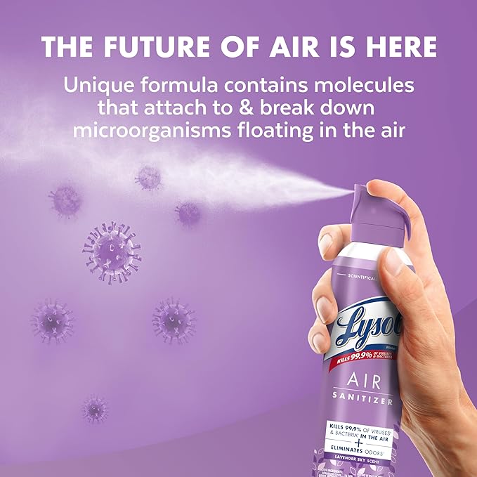Lysol Air Sanitizer Spray with Odor Eliminator - Image 5