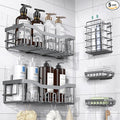 EUDELE 5-Pack Rustproof Stainless Steel Shower Caddy – No Drill Adhesive by EUDELE