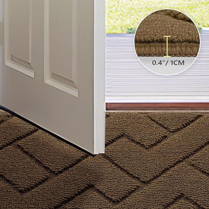 hicorfe Front Door Mat Outside Entrance, Stain and Fade Resistant, Non Slip - Image 4